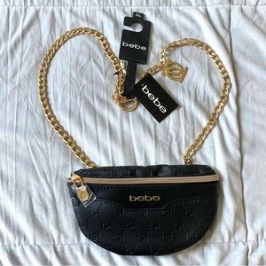 💛 Bebe Versatile Gold chain wallet/ fanny pack 💛